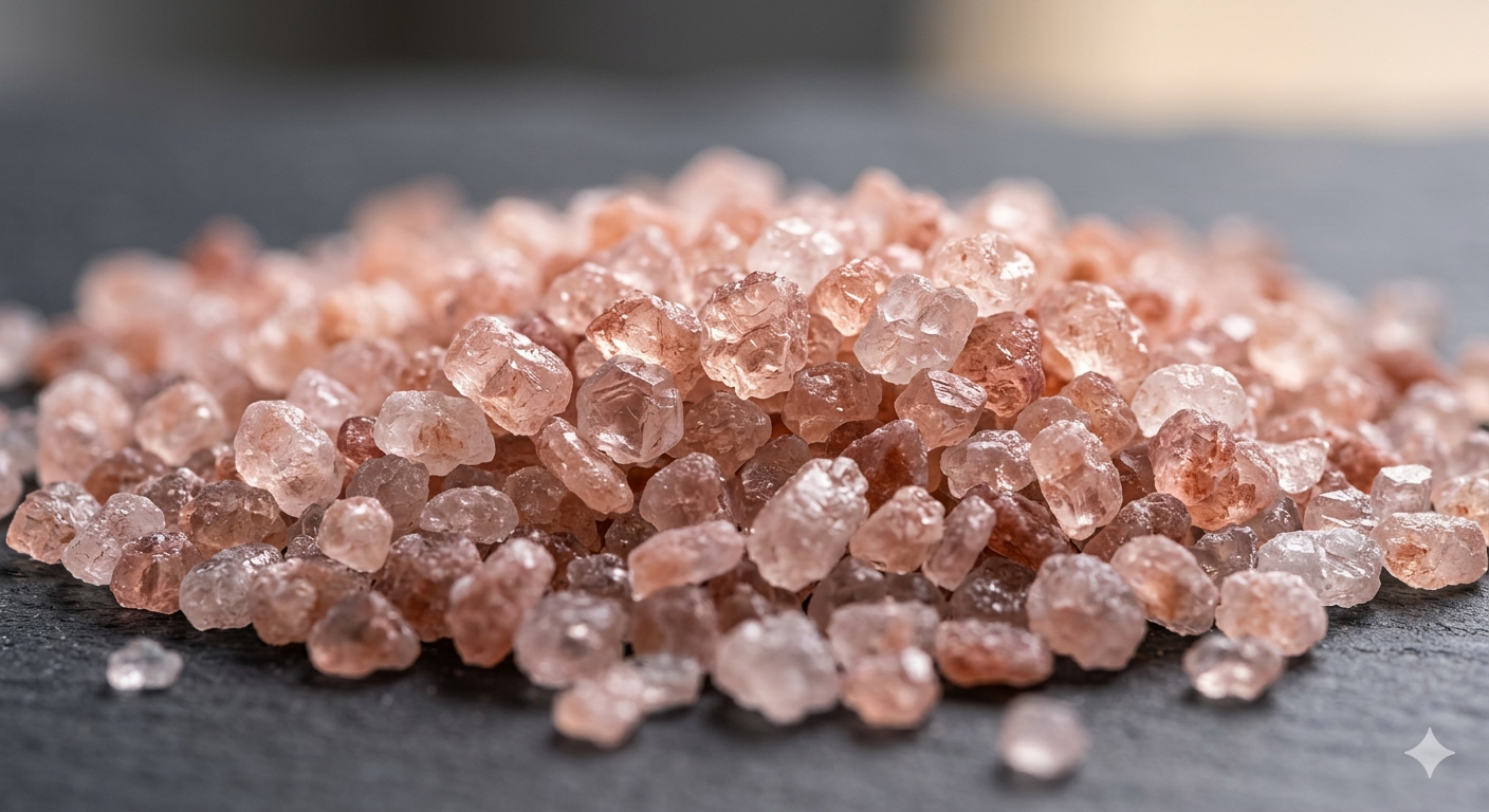 Coarse Crystal Salt Macro View
